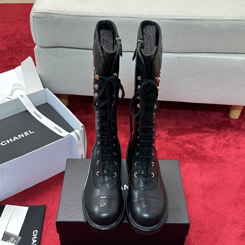 Ch*el leather shoes